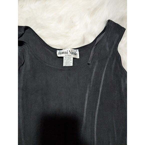 Classic Vintage sz 12 Black Sleeveless Maxi Dress Dress Casual Evening Wear - Picture 4 of 8